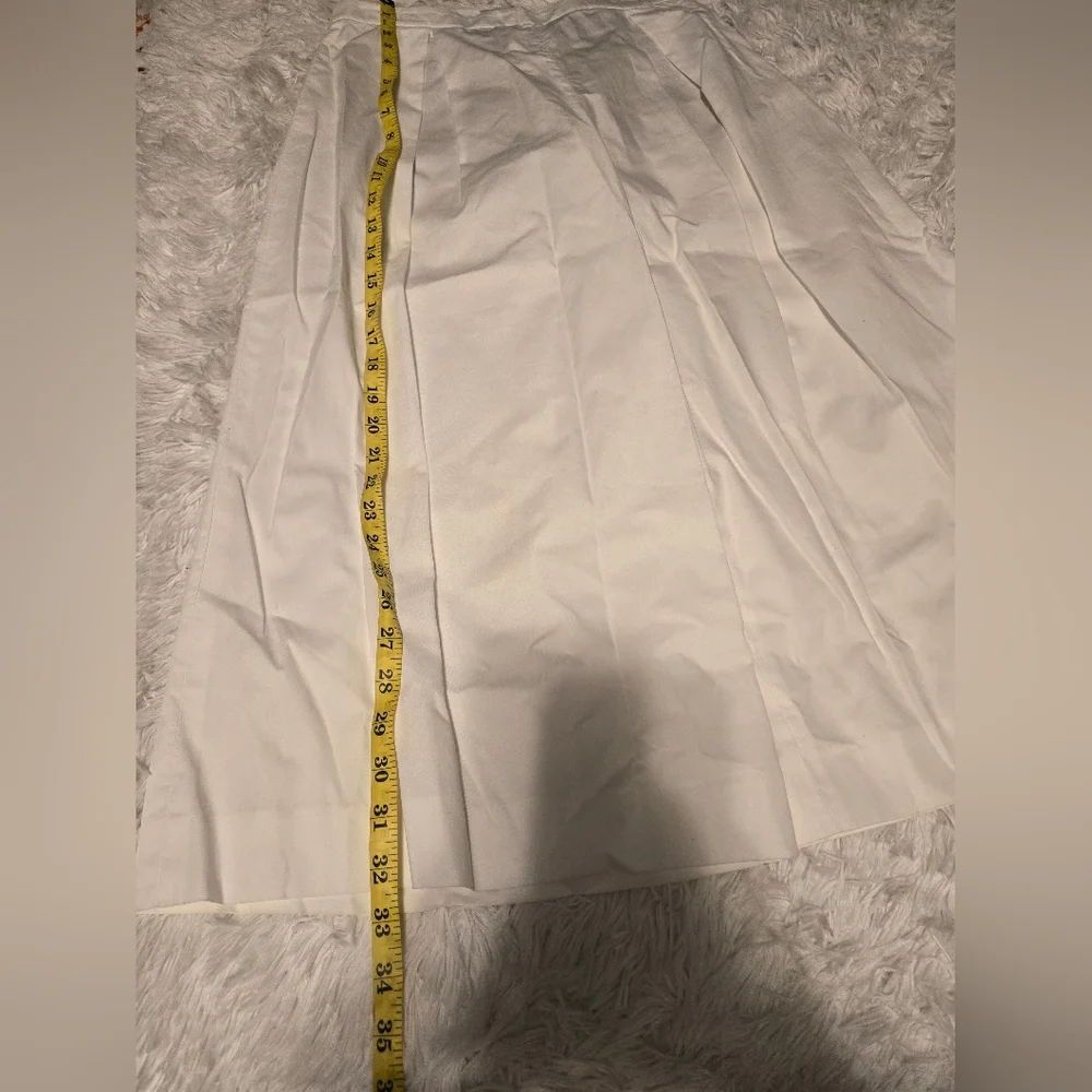 Vince Optic White Pleated Culotte Size 0